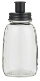 IB Laursen - Kandelaar glas voor dinerkaars zwart hoog