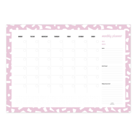 Monthly Planner Lila - noteblock A3