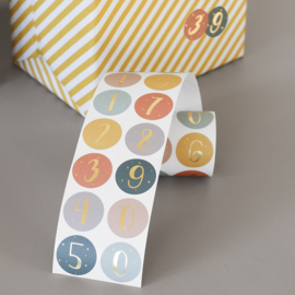 Stickers Multi Numbers - 24 stuks