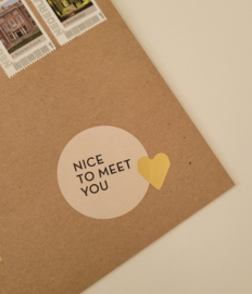 Sticker Nice to meet you - 10 stuks