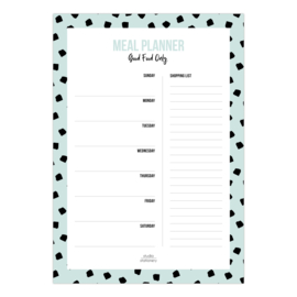 Mealplanner A5 - Blue dots - noteblock