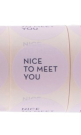 Sticker Nice to meet you - 10 stuks