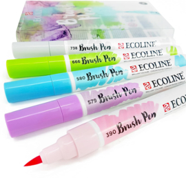 Talens Ecoline bruhspennenset Pastel