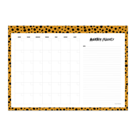 Monthly Planner Cheetah - noteblock A3