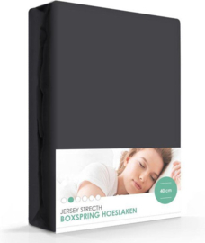 Hoeslaken Iseng Jersey Lycra 40 cm. hoek antraciet