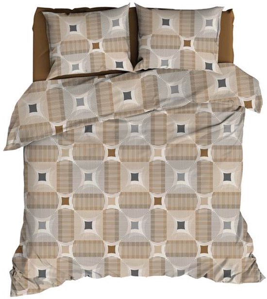 Dekbedovertrek Romanette Kwadro beige