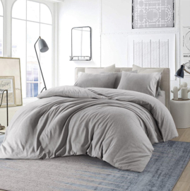Dekbedovertrek Papillon flanel Brienz grey
