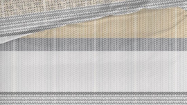 Dekbedovertrek flanel Romanette Cortina beige/grijs