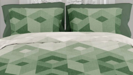 Dekbedovertrek flanel Romanette Wallis groen