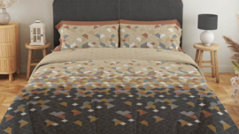 Dekbedovertrek Satin dór Scoop bruin