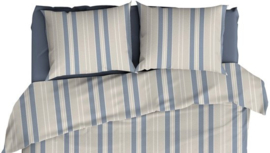 Dekbedovertrek Flanel Romanette Nendaz beige blauw