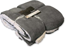 Unique Living Lars - Fleece - Plaid - 150x200 cm - Antraciet