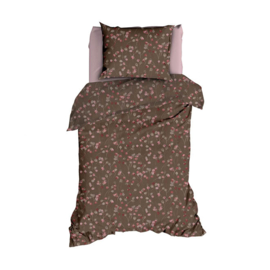 Dekbedovertrek satin Dór Muriel raupe/rose