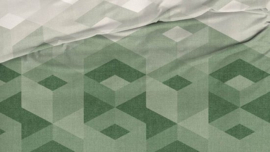 Dekbedovertrek flanel Romanette Wallis groen