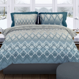 Dekbedovertrek Romanette Flanel Snuggle blauw