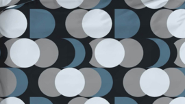 Dekbedovertrek Satin D'or Artballs blauw/grijs