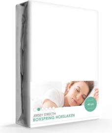 Hoeslaken Iseng Jersey Lycra 40 cm. hoek wit