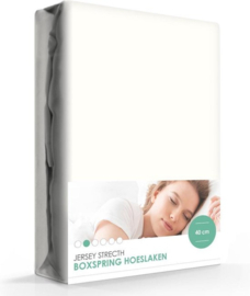Hoeslaken Iseng Jersey Lycra 40 cm. hoek off-white