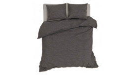 Dekbedovertrek Romanette Jersey Melange Antraciet