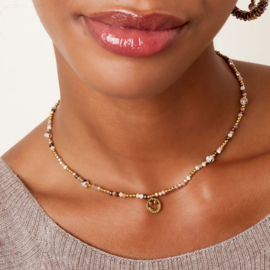 Ketting kralen met smiley
