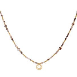 Ketting kralen met smiley