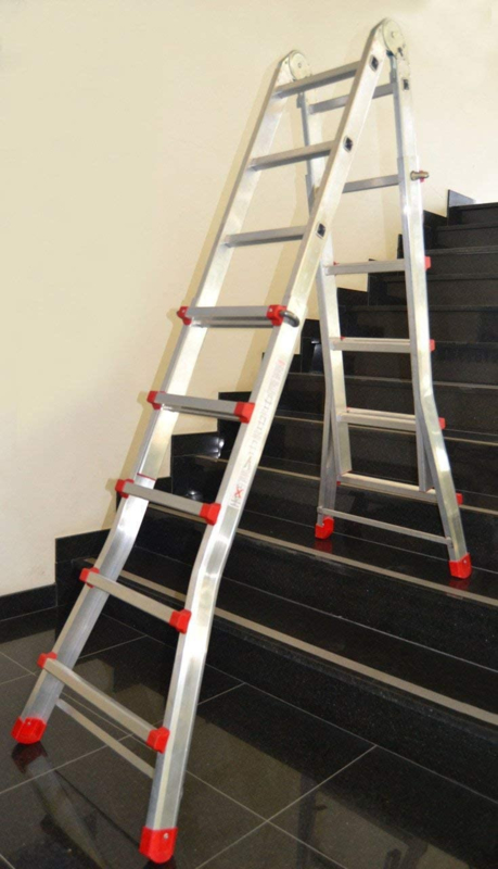 misdrijf nerveus worden koper AL Ladders Professionele telescopische joint vouwladder 4X5 Treden  Silver,5.3m | Vouwladder | Al Ladder