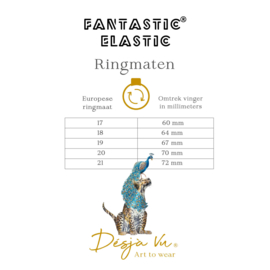 Fantastic Elastic ring - Turqouise Art: 0168