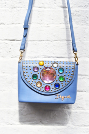 The Bling Bag - Blue with Small & Big Pink Stone Art: 0183