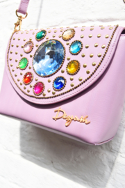 The Bling Bag - Pink with Small & Big Blue Stone Art: 0186