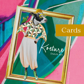 Koeture - Kunstkaarten, set met 6 kaarten incl. envelop