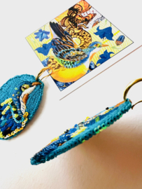 ‘You are a blue bird’ oorbellen Art: 0159