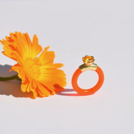 Bling Ring Sunflower 'Squeezy Oranje' Art: 0096Pre-order
