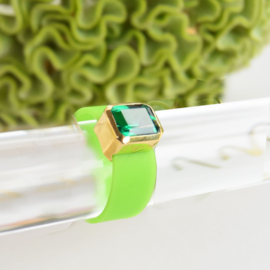 Fantastic Elastic ring - Smaragd groen