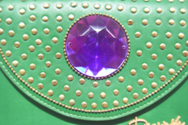 The Bling Bag - Green with big Purple Stone Art: 0179