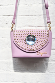 The Bling Bag - Pink with big Blue Stone Art: 0185