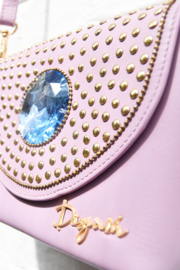 The Bling Bag - Pink with big Blue Stone Art: 0185