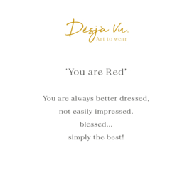 You are Red Art: 0123