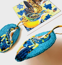‘You are a blue bird’ oorbellen Art: 0159