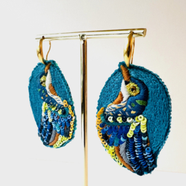 ‘You are a blue bird’ oorbellen Art: 0159