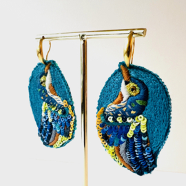'You are a blue bird' Earrings