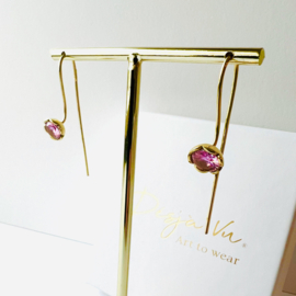'Flowers' Pink Earrings