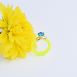 Bling Ring Sunflower 'Aqua Splash' Art: 0096