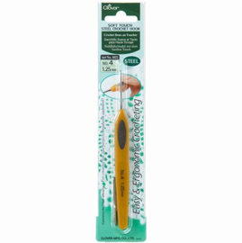 Clover haaknaald 1,25mm,  ideaal voor CrochetBeading