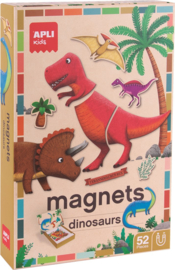 Apli Kids | Dinosaurus magneetkaart | 52 magneten