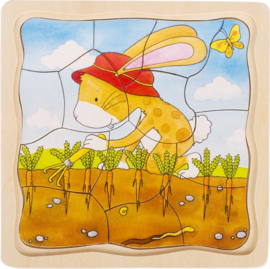 Goki | puzzel groentebed | 4 lagen, 53-delig