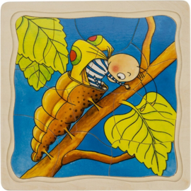 Goki | puzzel vlinder | 4 lagen, 44 stukjes