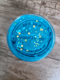Sensoryfun | sensory dough blauw glitter | 150 gram