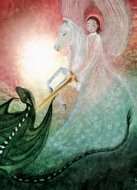 Bijdehansje | Michael and the Dragon | Postcard