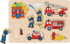 Goki | steekpuzzel brandweer | 8-delig