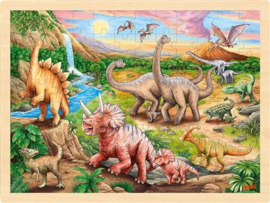 Goki | puzzel dinosauruspad | 96-delig
